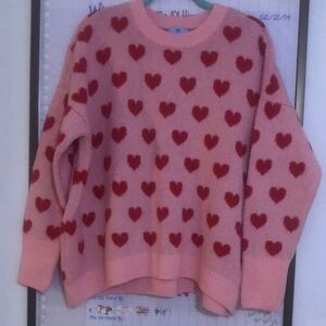 CeCe Pink Heart Sweater